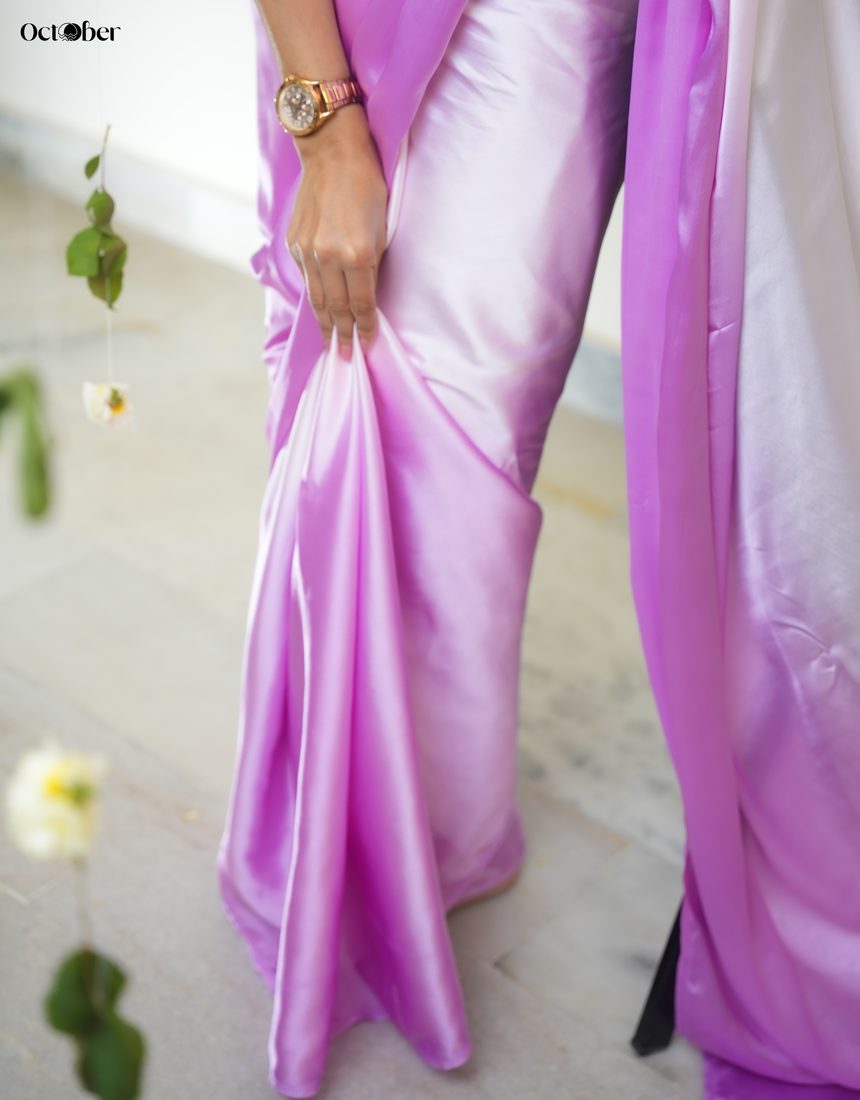 Candy Floss Organic Satin Saree