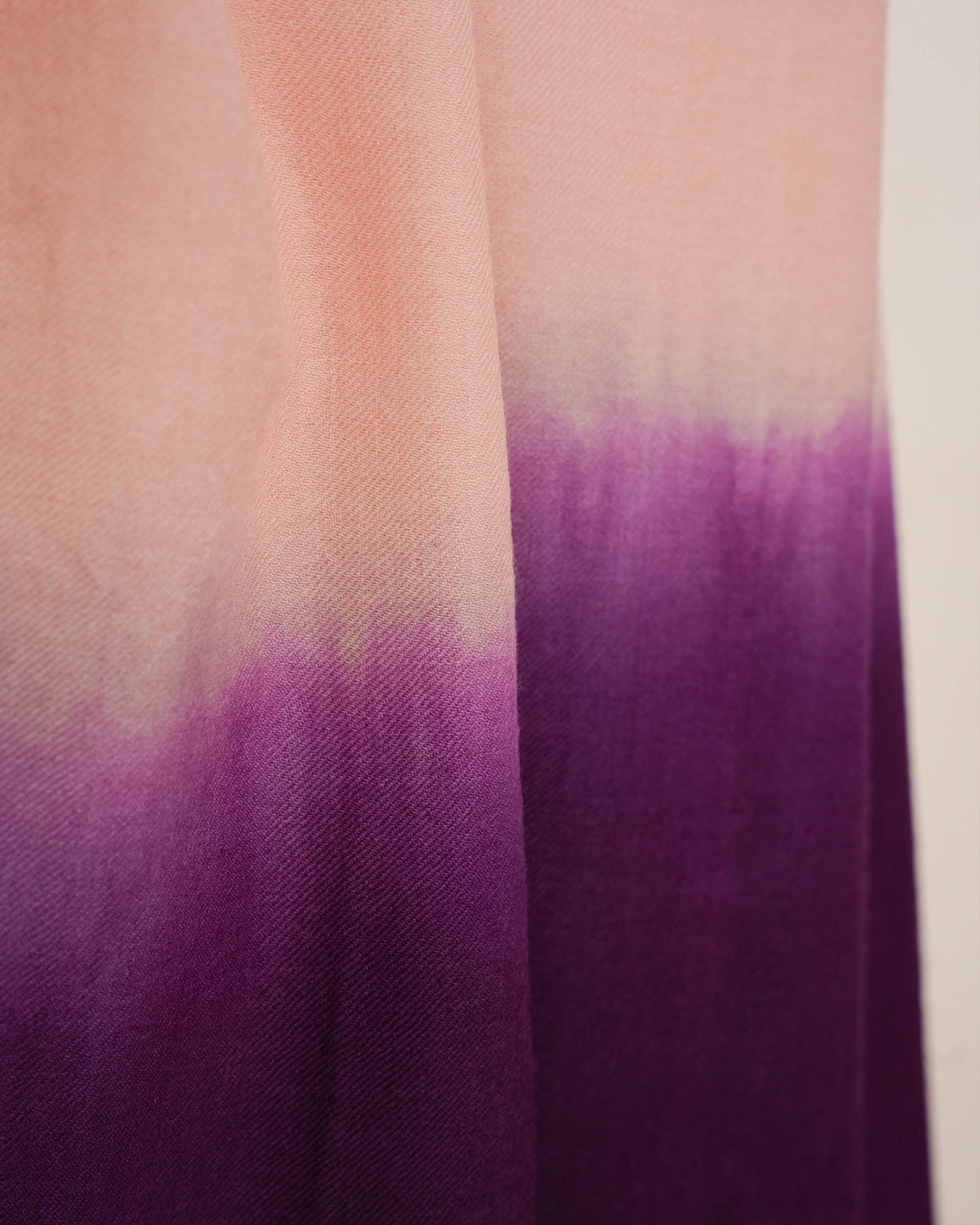 Purple And Pink Ombre Fine Wool Scarf