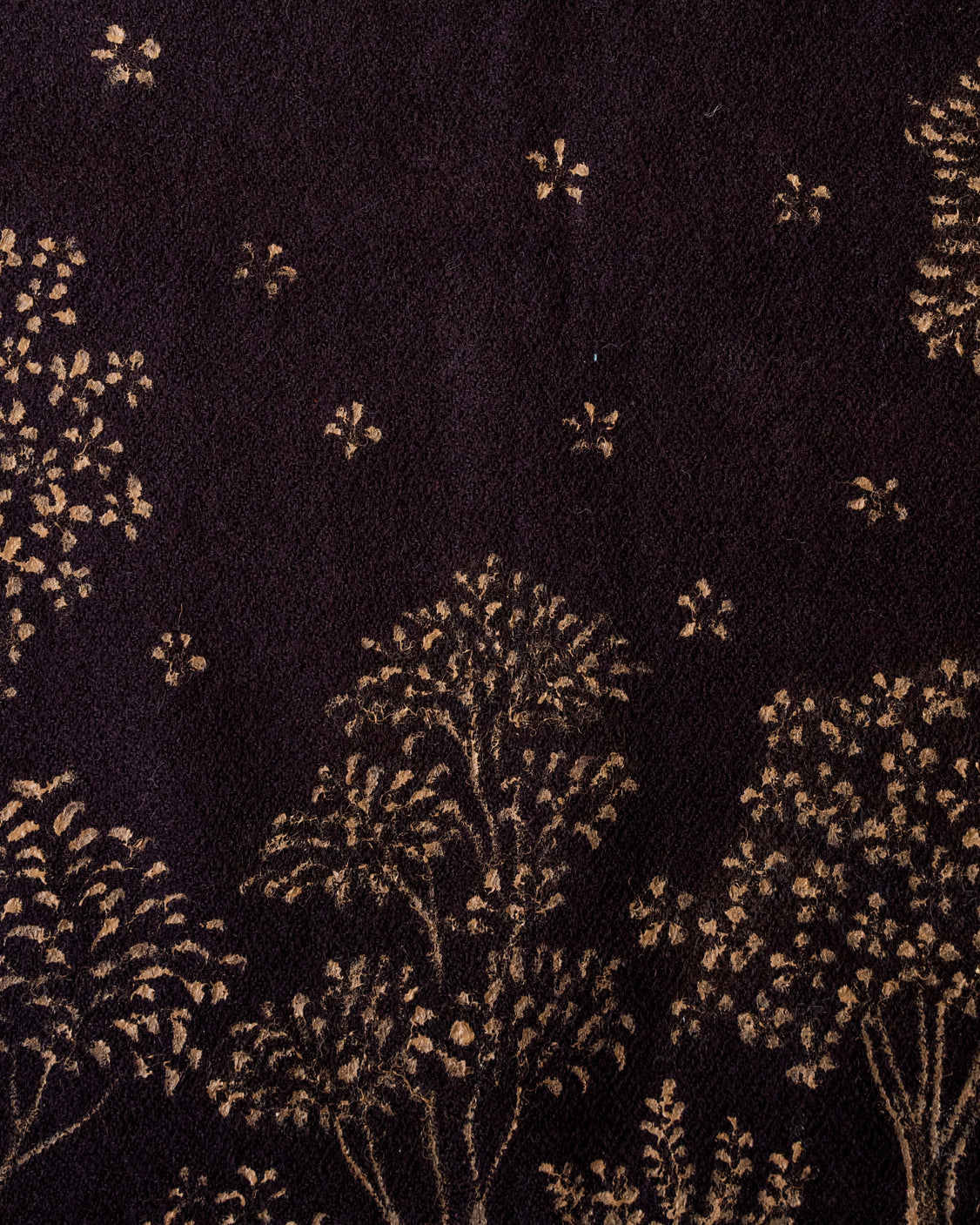 Brown Hand-Painted Chanderi Silk Scarf