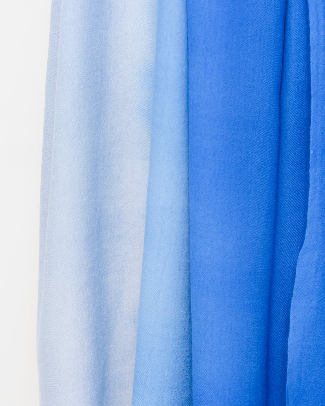 Blue Fine Wool Ombre Scarf