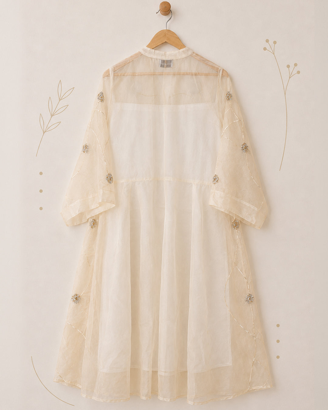 White Organza Dress with Slip