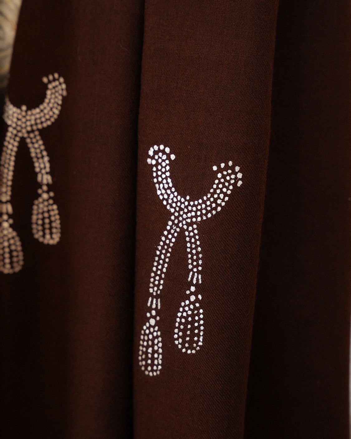 Brown Fine Wool Chandi Scarf