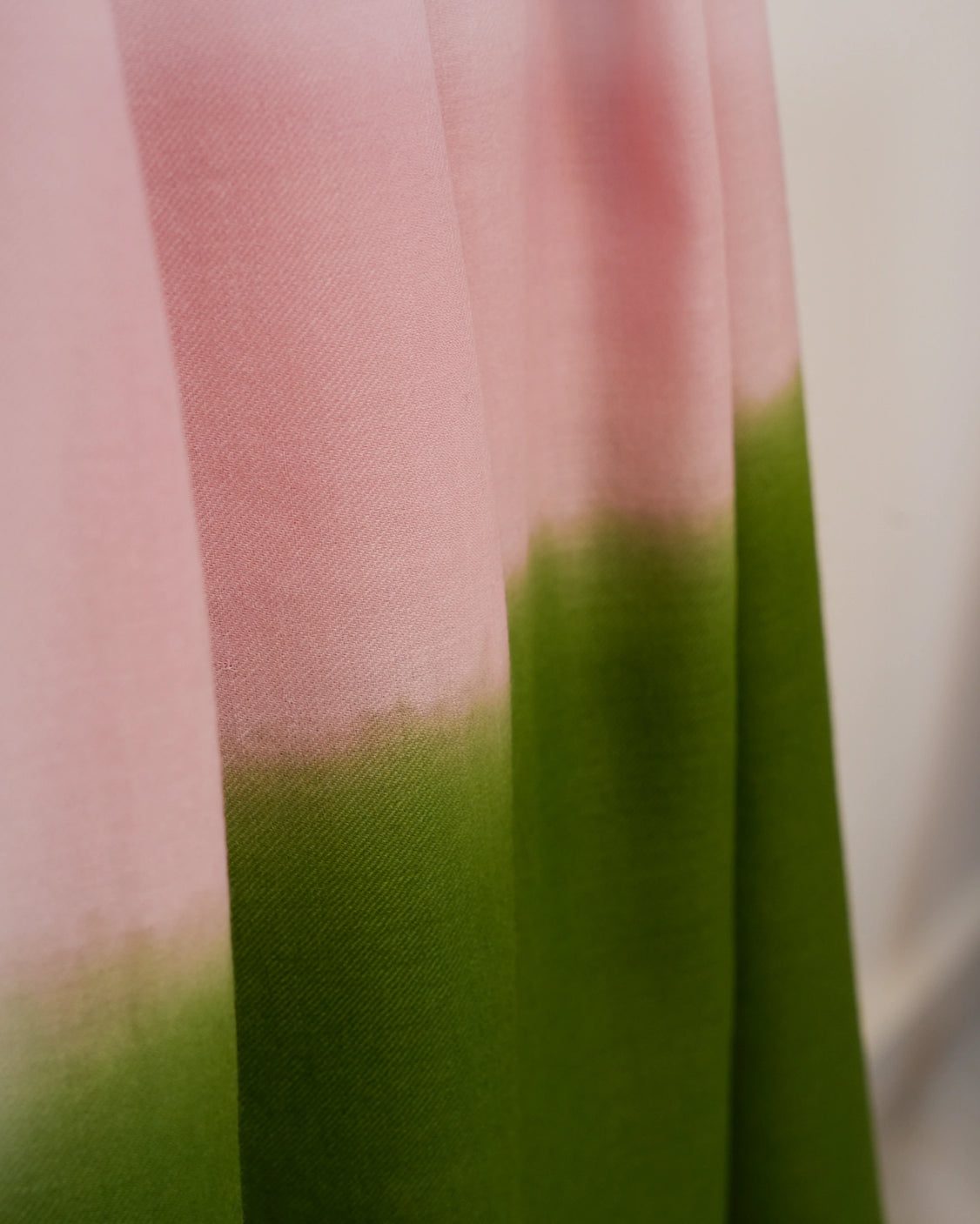 Pink Green Ombre Fine Wool Scarf