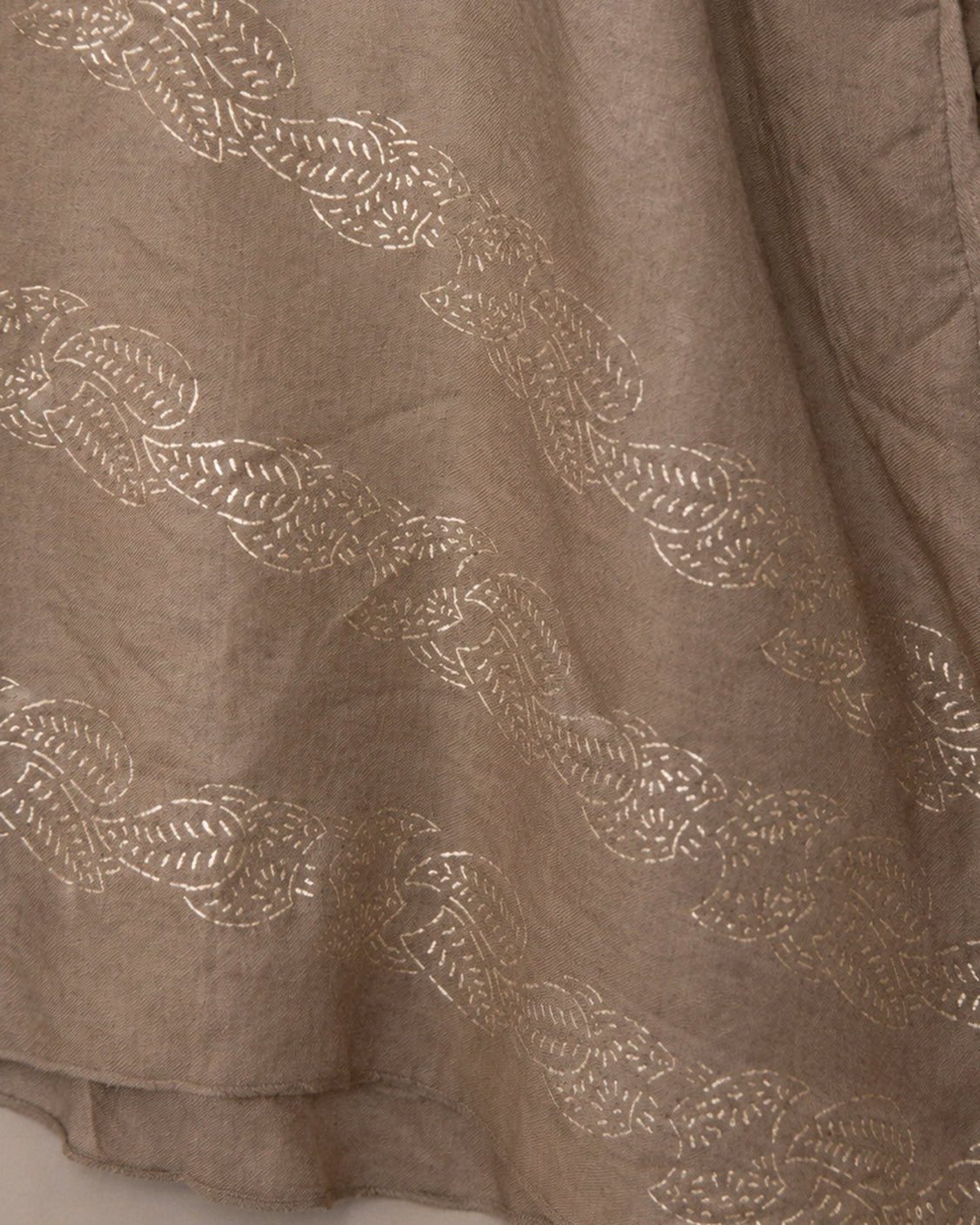 Silver Printed Fine Wool Dress