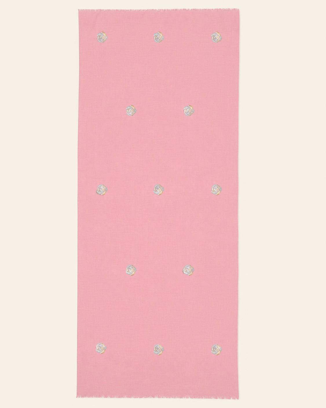 Gotta Roses Pink Pure Pashmina Scarf