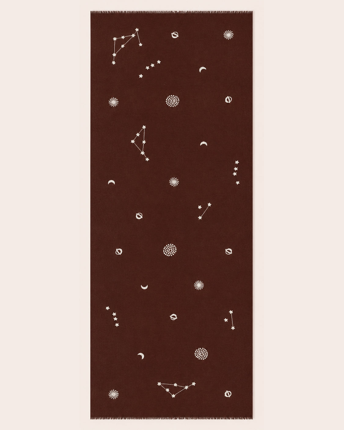 Brown Galaxy, Paani Tila Emb. Pure Pashmina Scarf