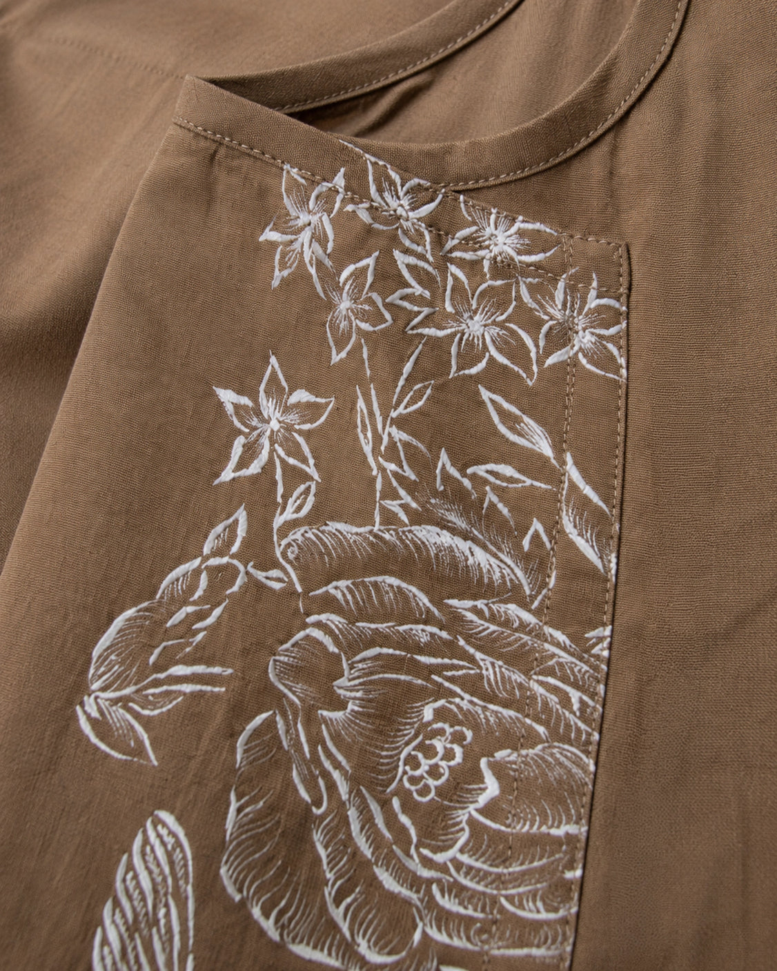 Cotton Handpainted Sleeveless Shirt