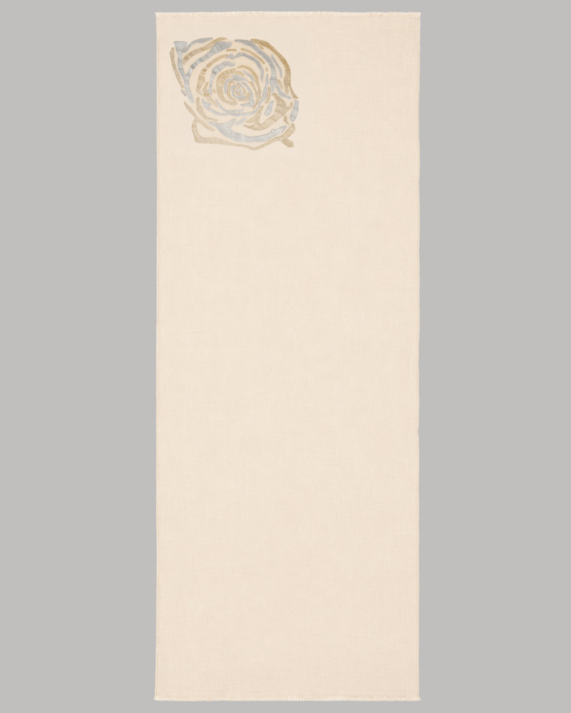 White Pure Pashmina Embroidered Scarf - Have a Rosy Day