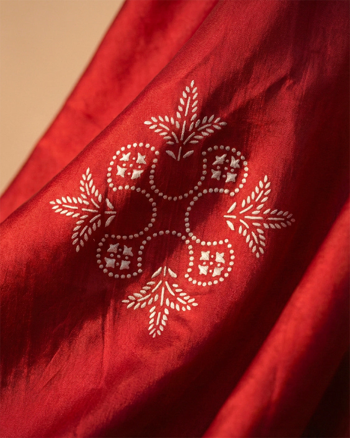 Crimson Real Silver Silk Saree
