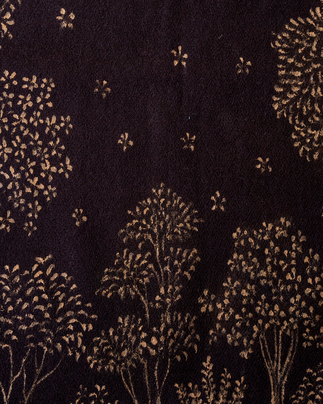 Brown Hand-Painted Chanderi Silk Scarf