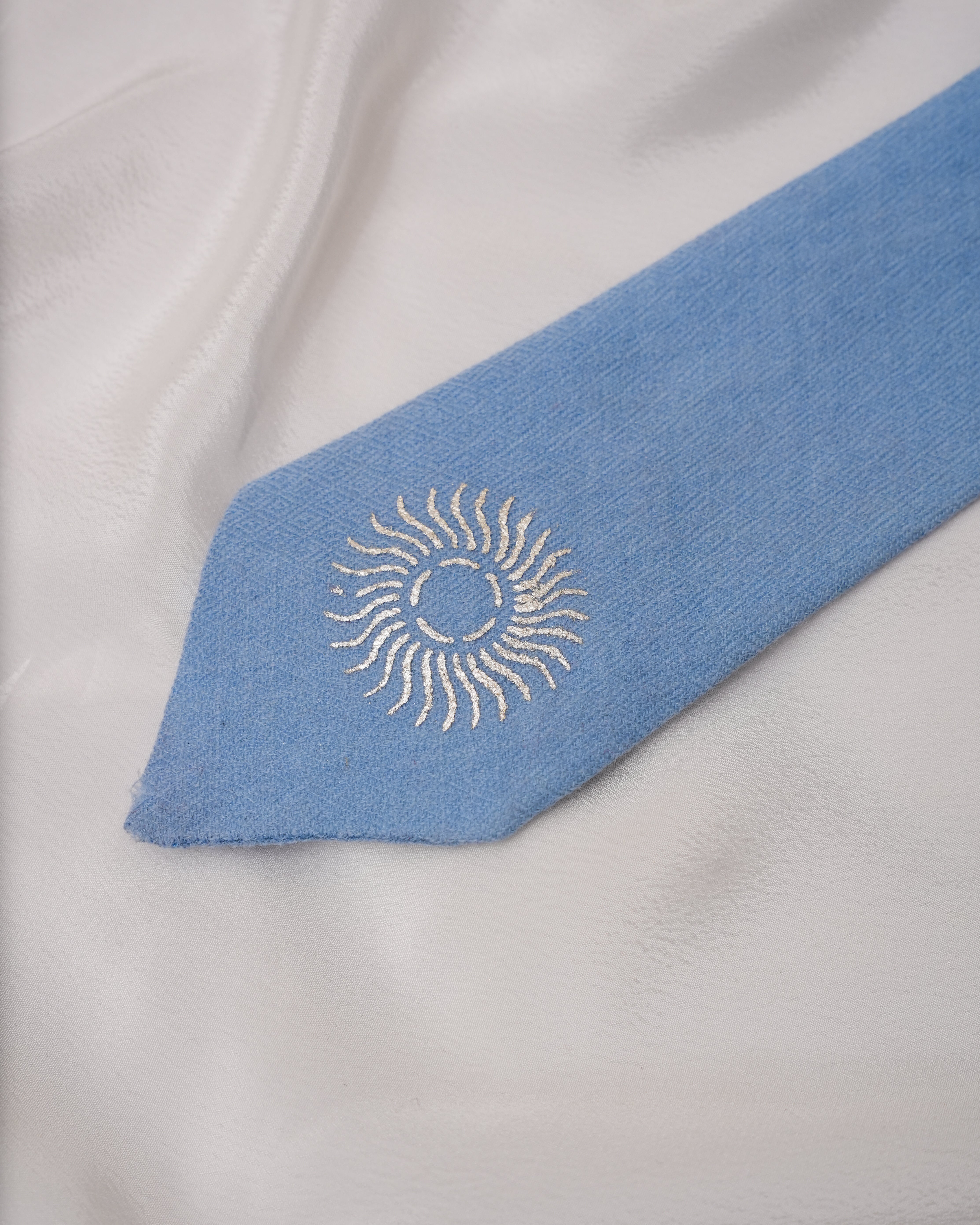 Pure Pashmina Sky Blue Tie & Pocket Square