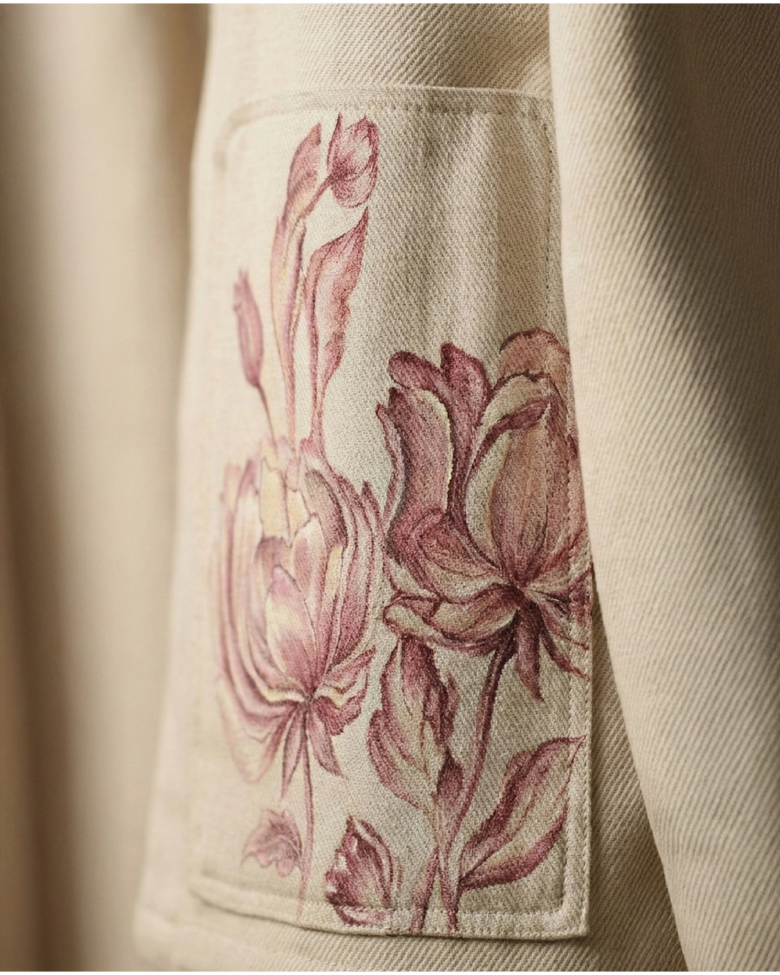 Dusty Rose Handpainted Cape