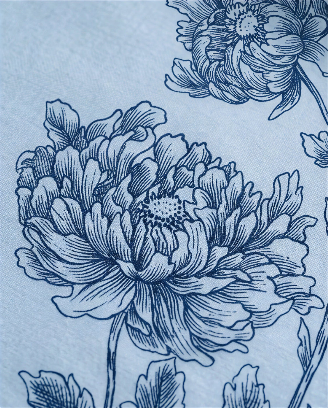 Sky Blue Fine Wool Handpainted Scarf