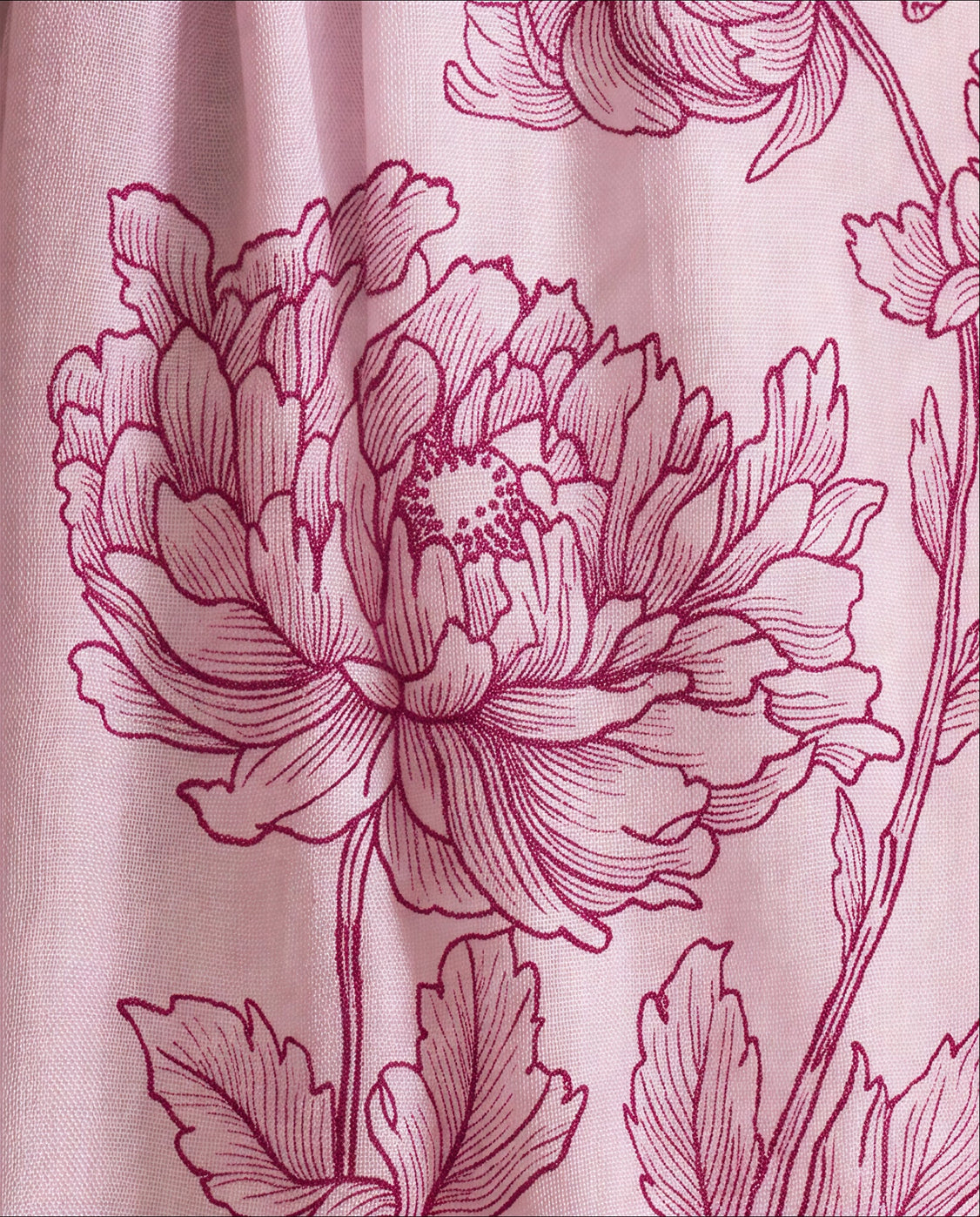 Pink Fine Wool Handpainted Scarf