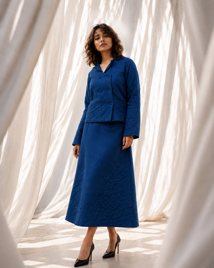 Midnight Garden - Deep Indigo Fine Wool Set