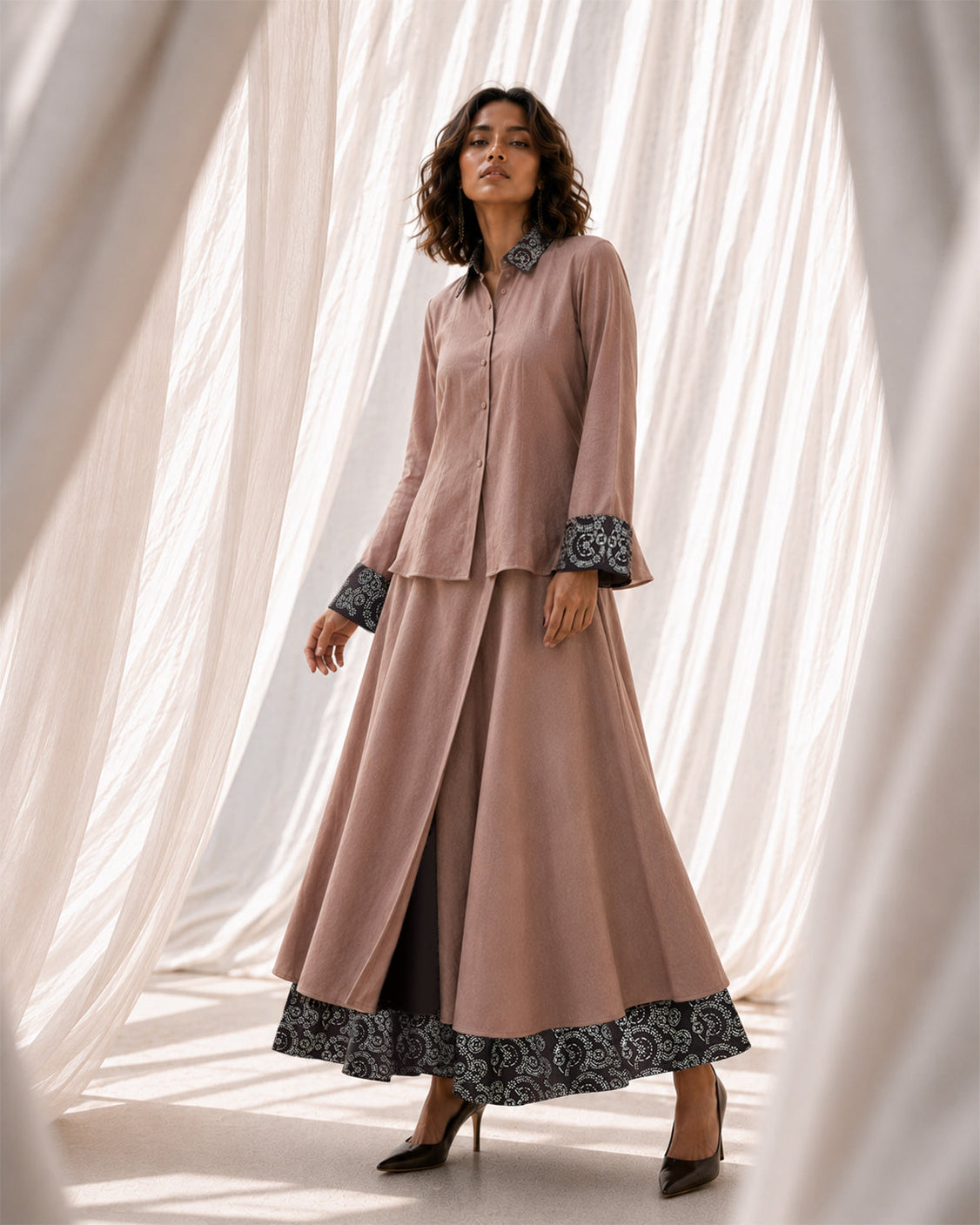 Fallen Leaves - Warm Brown Fine Wool Set