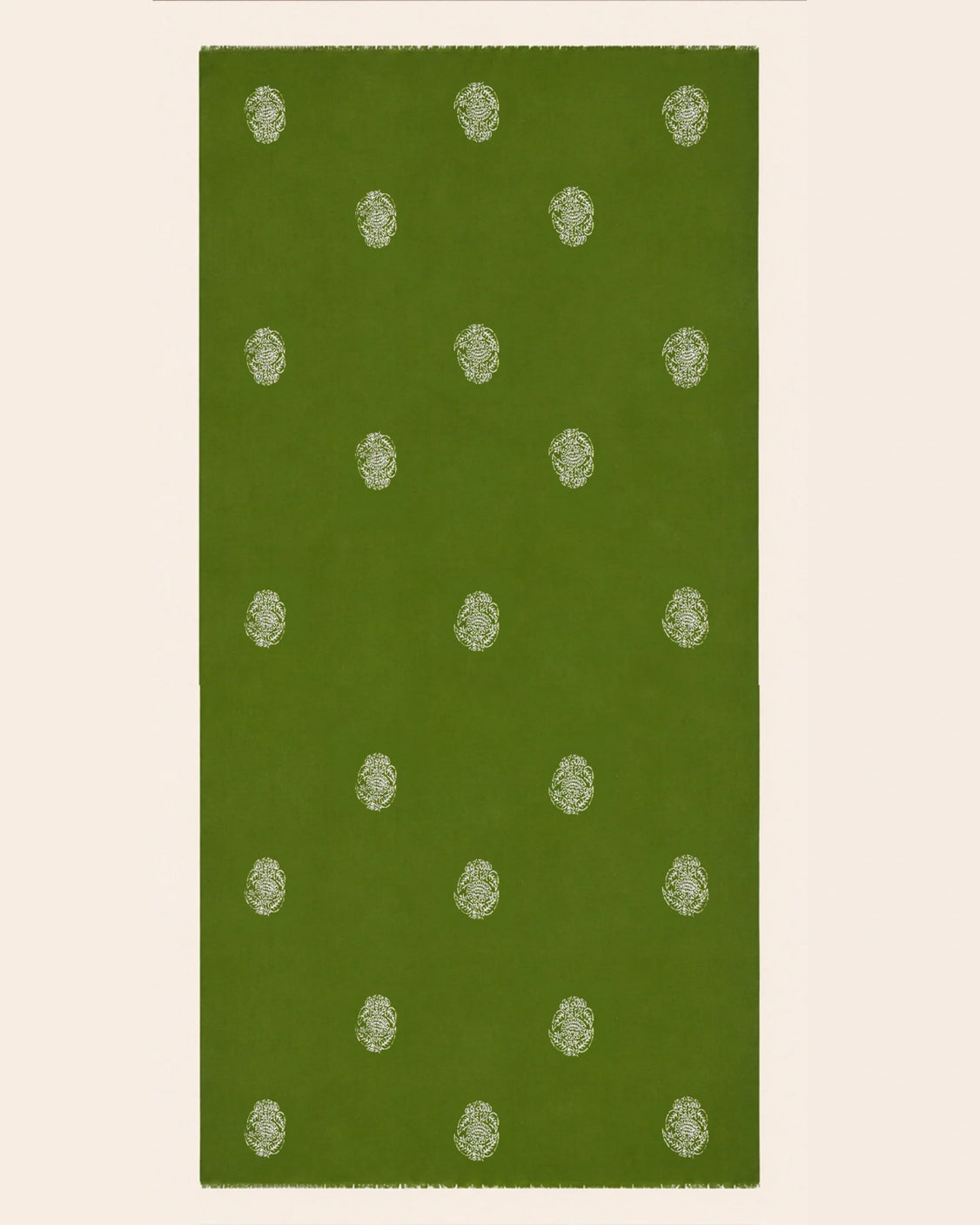 Green Pure Pashmina Real Silver Printed Scarf