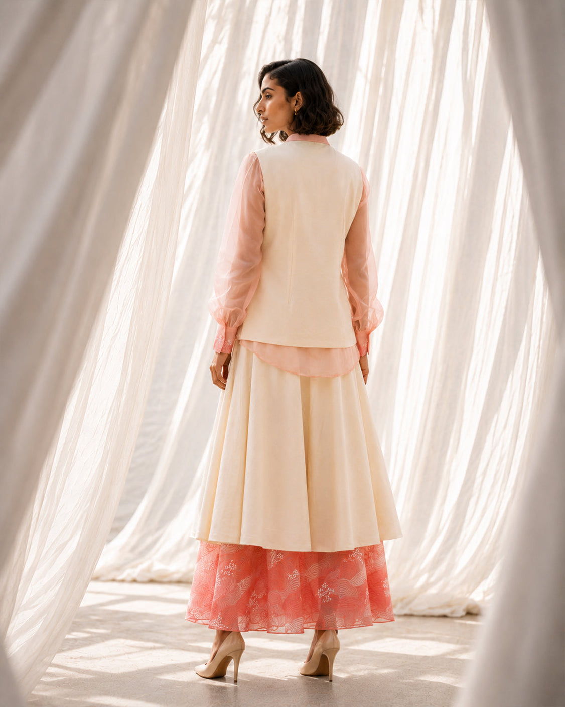 The First Light - Ivory & Blush Fine Wool Set