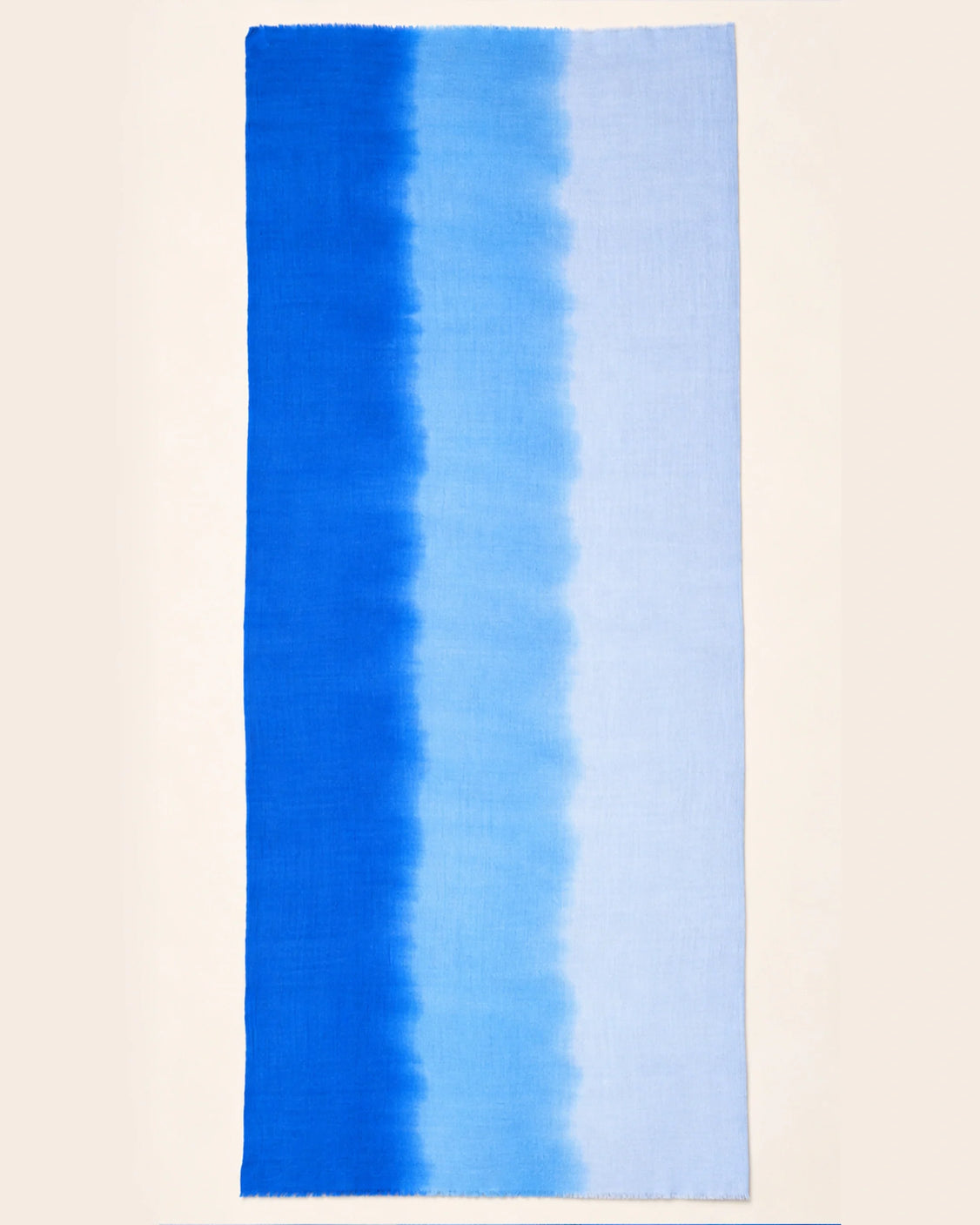 Blue Fine Wool Ombre Scarf