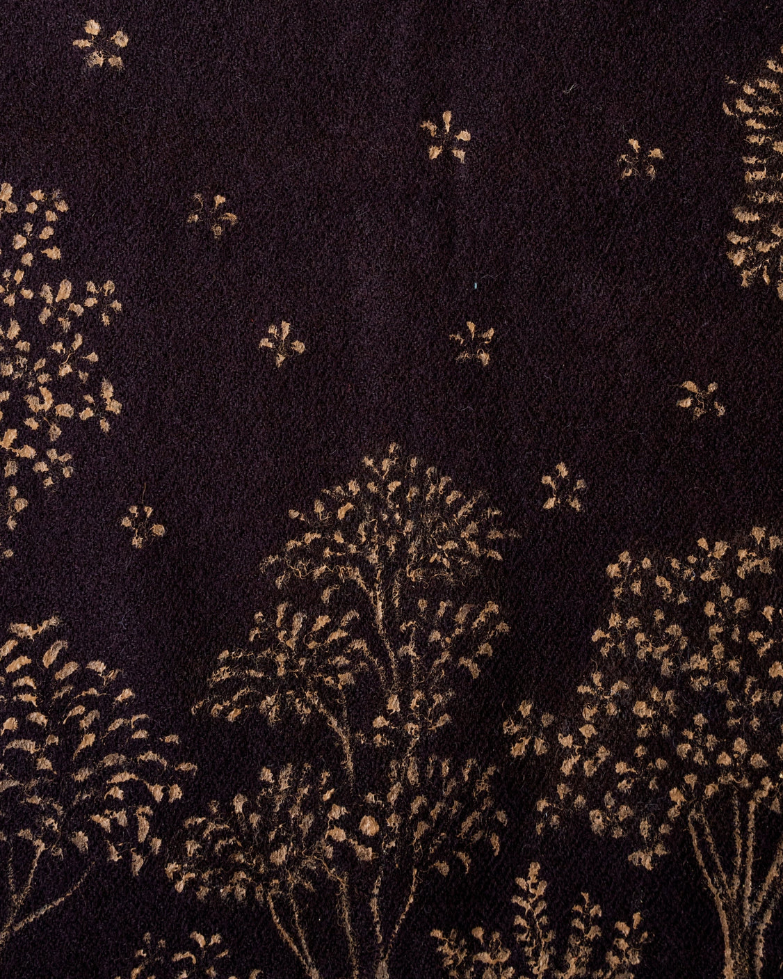 Brown Hand-Painted Chanderi Silk Scarf