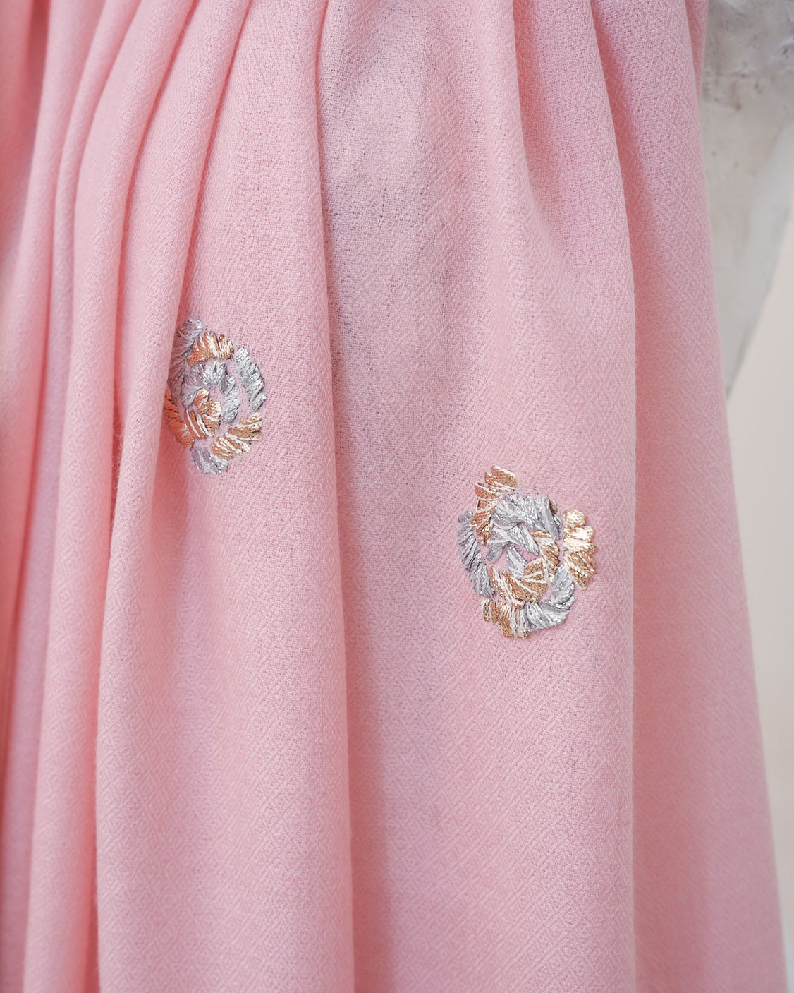 Gotta Roses Pink Pure Pashmina Scarf