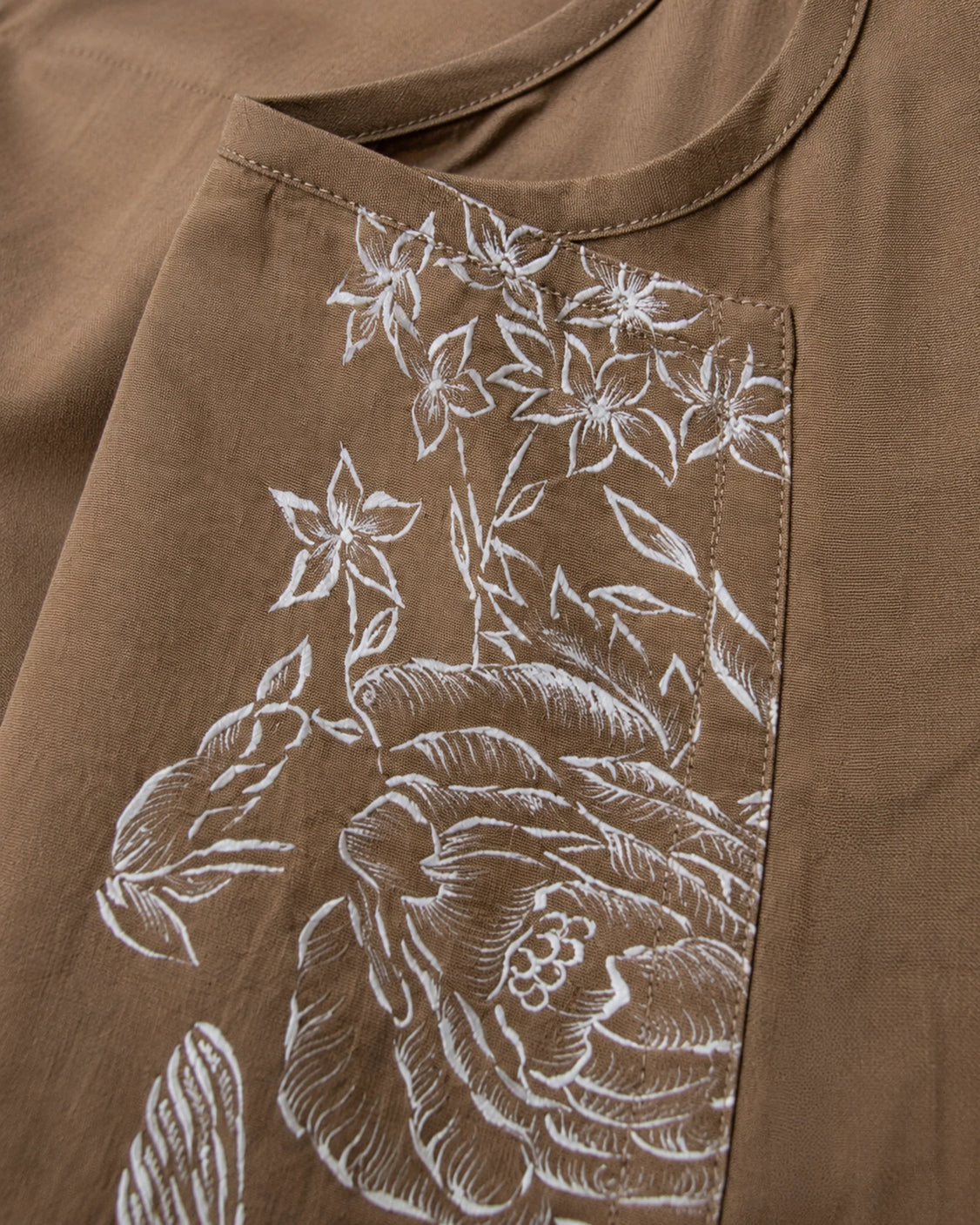 Cotton Handpainted Sleeveless Shirt