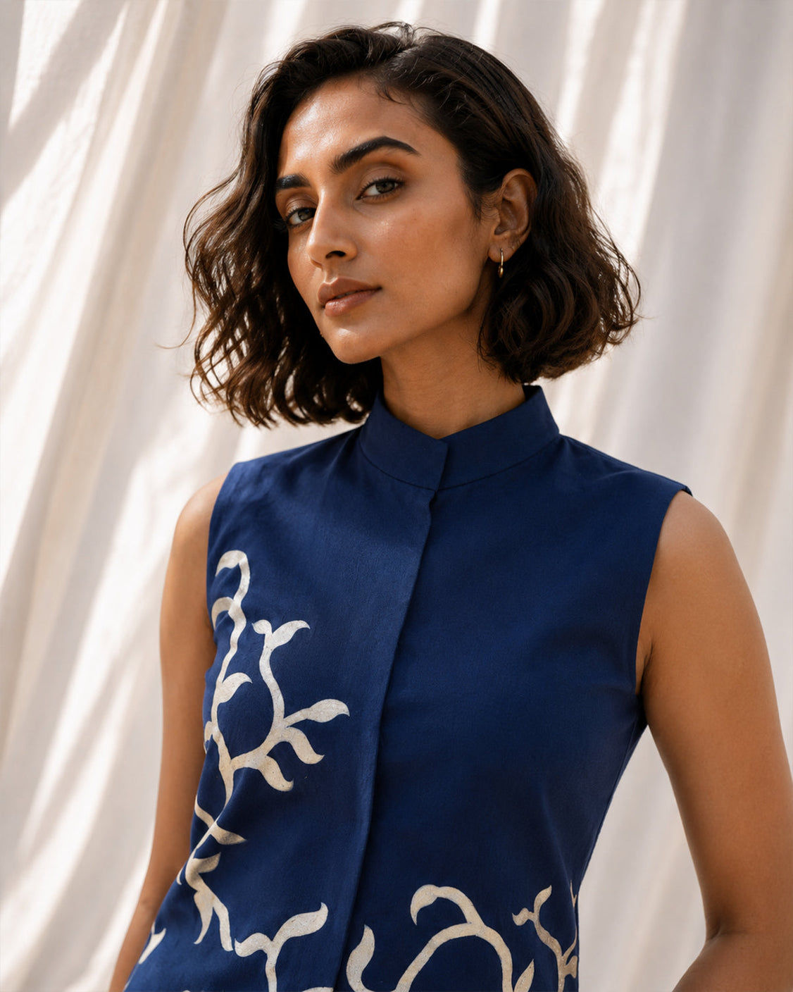 Woodland Map - Midnight Blue Pashmina Set