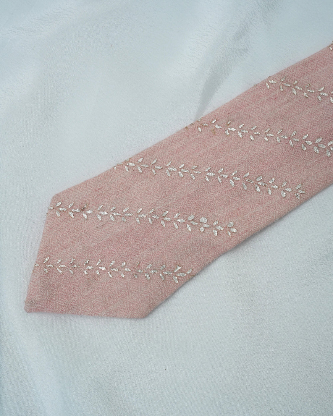 Pure Pashmina Peach Tie & Pocket Square Set