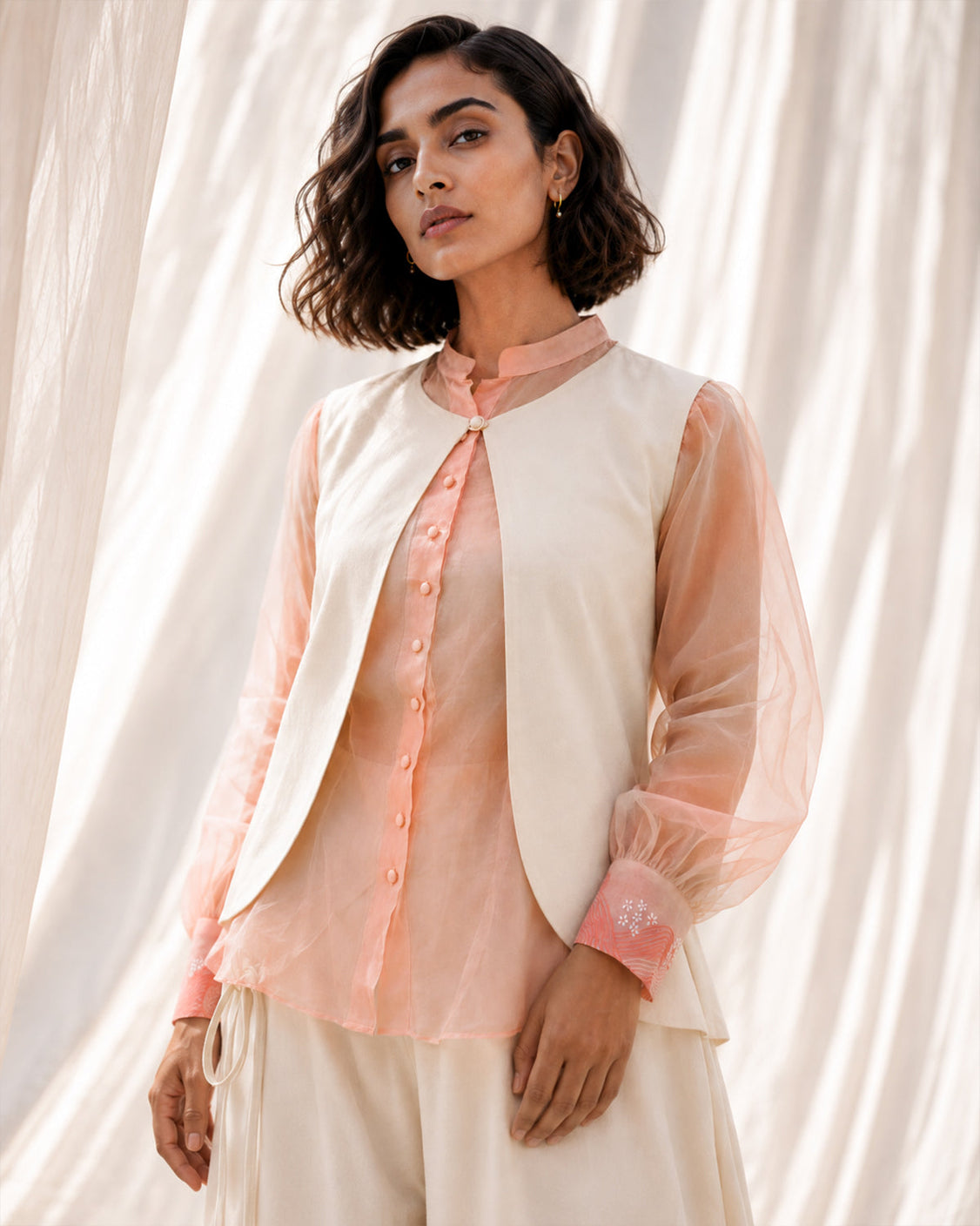 The First Light - Ivory & Blush Fine Wool Set