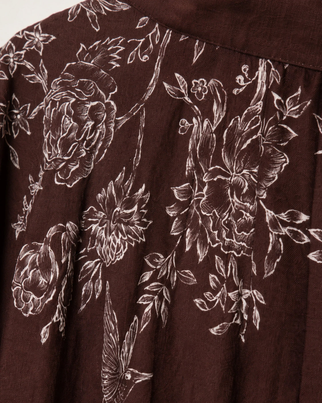 Brown Fine Wool Handpainted Cape