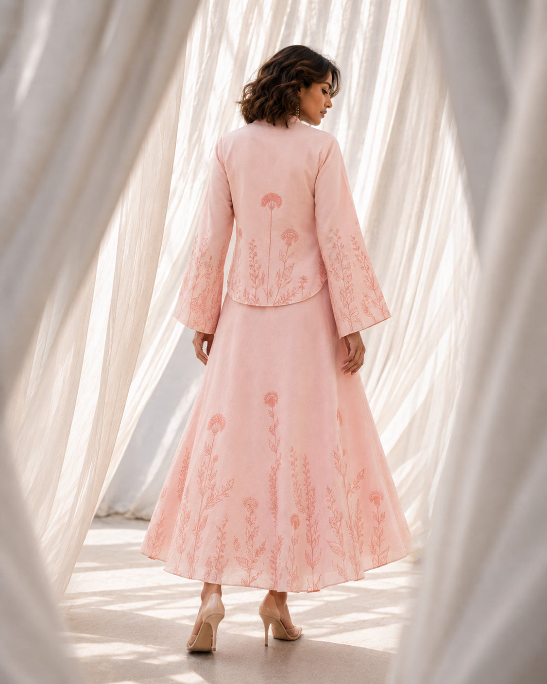 Winter Bloom - Blush Pink Fine Wool Set