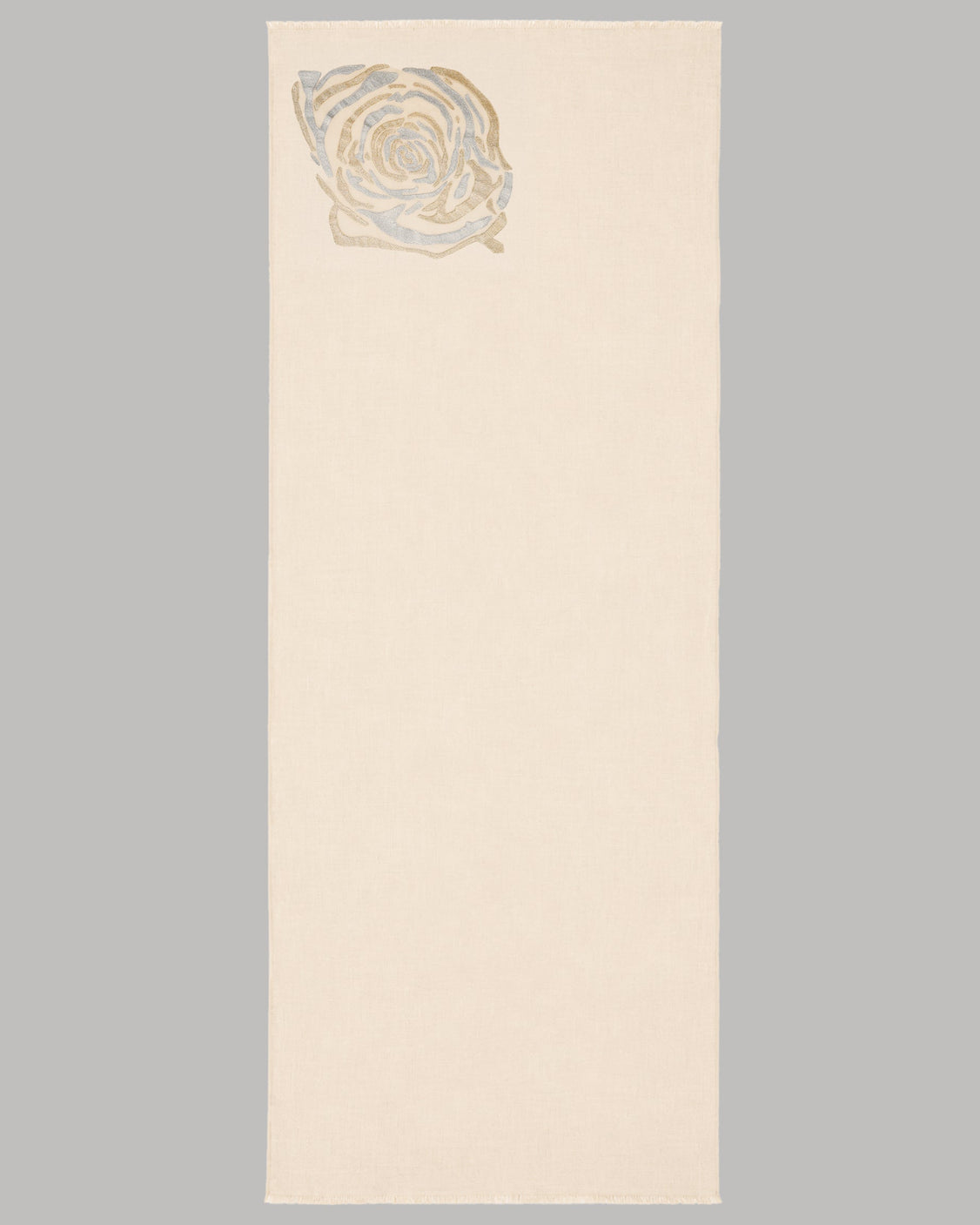 White Pure Pashmina Embroidered Scarf - Have a Rosy Day