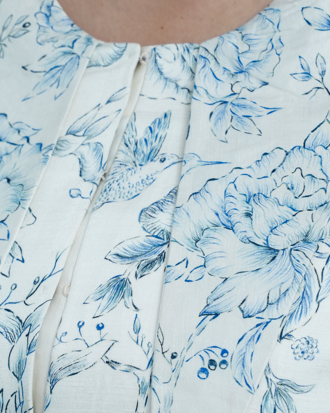Cloud Handpainted Linen Satin Coat
