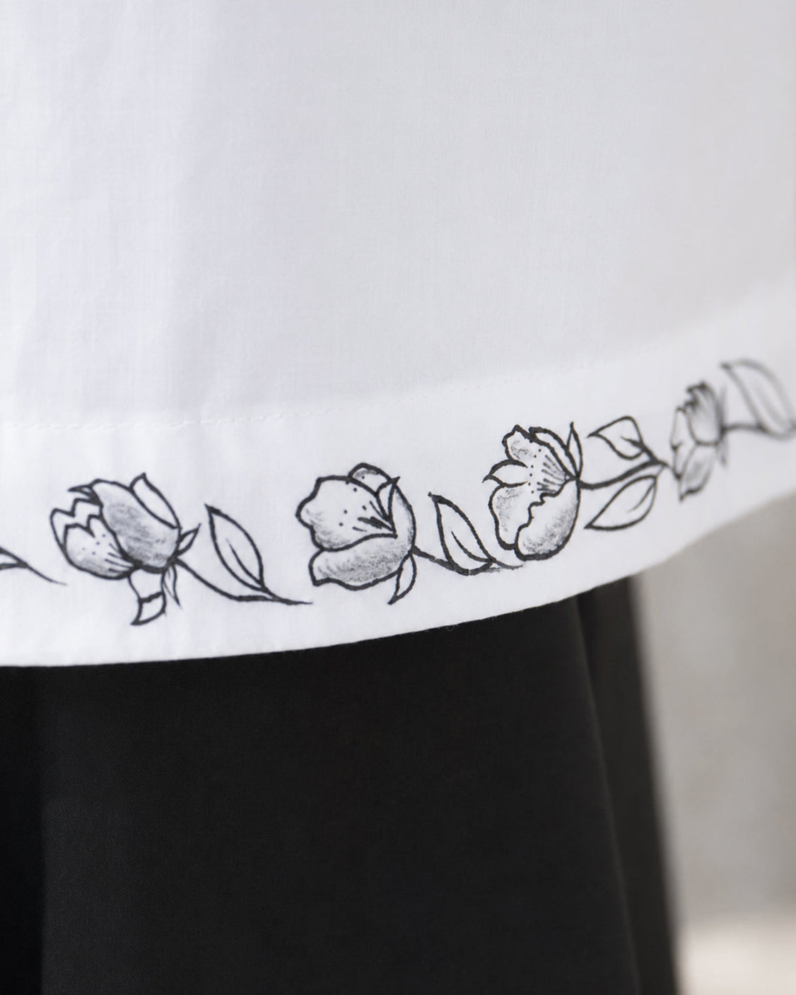 Ink & Ivory Handpainted Layered Cotton Dress
