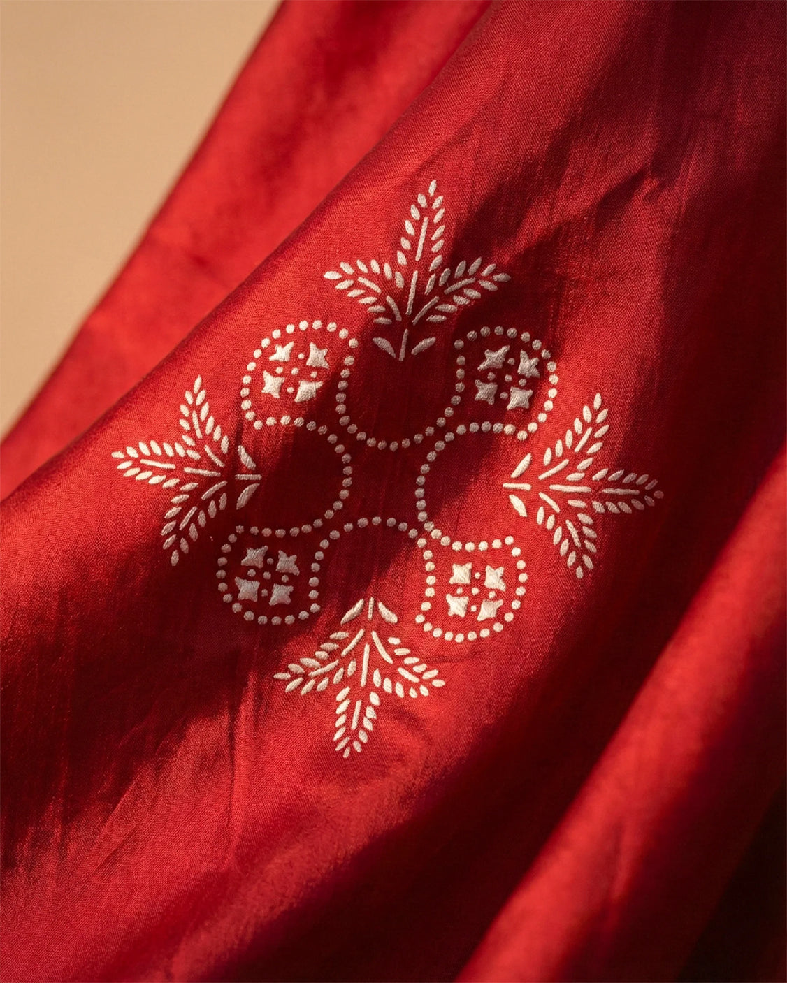 Crimson Real Silver Silk Saree