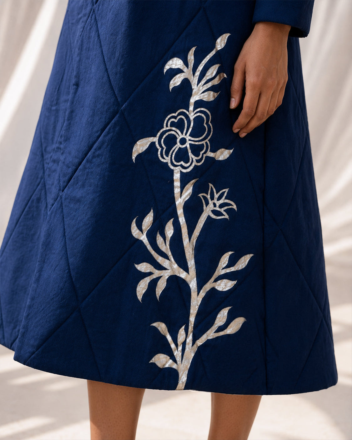Night Walk - Deep Indigo Fine Wool Coat Dress