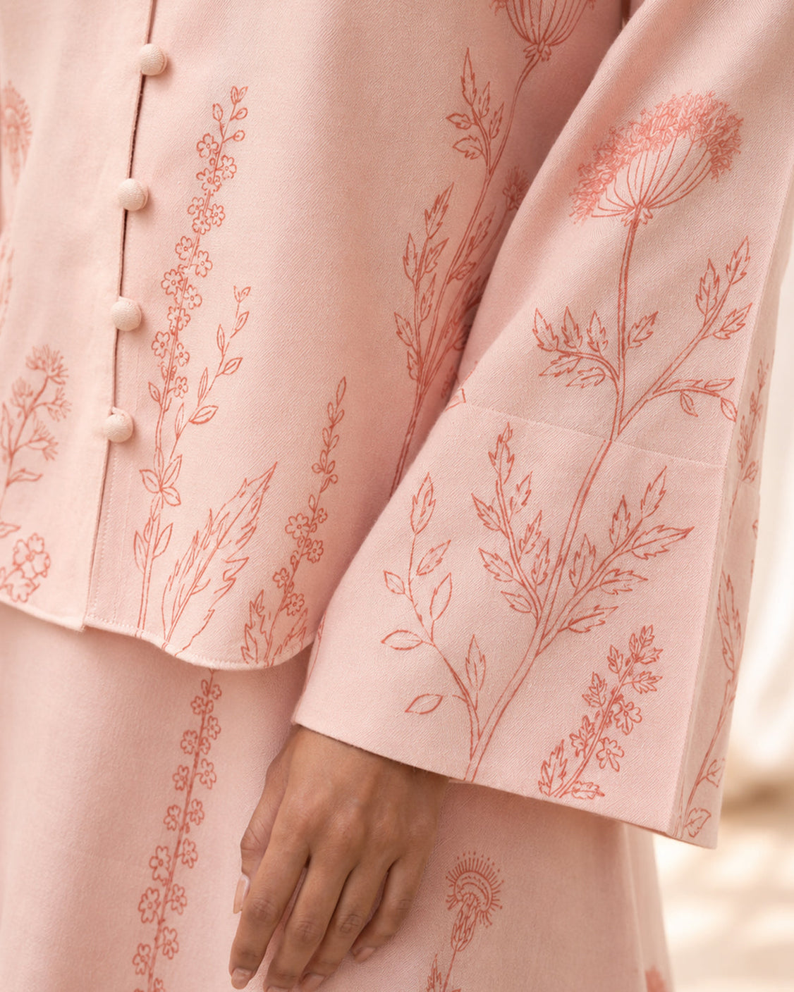 Winter Bloom - Blush Pink Fine Wool Set