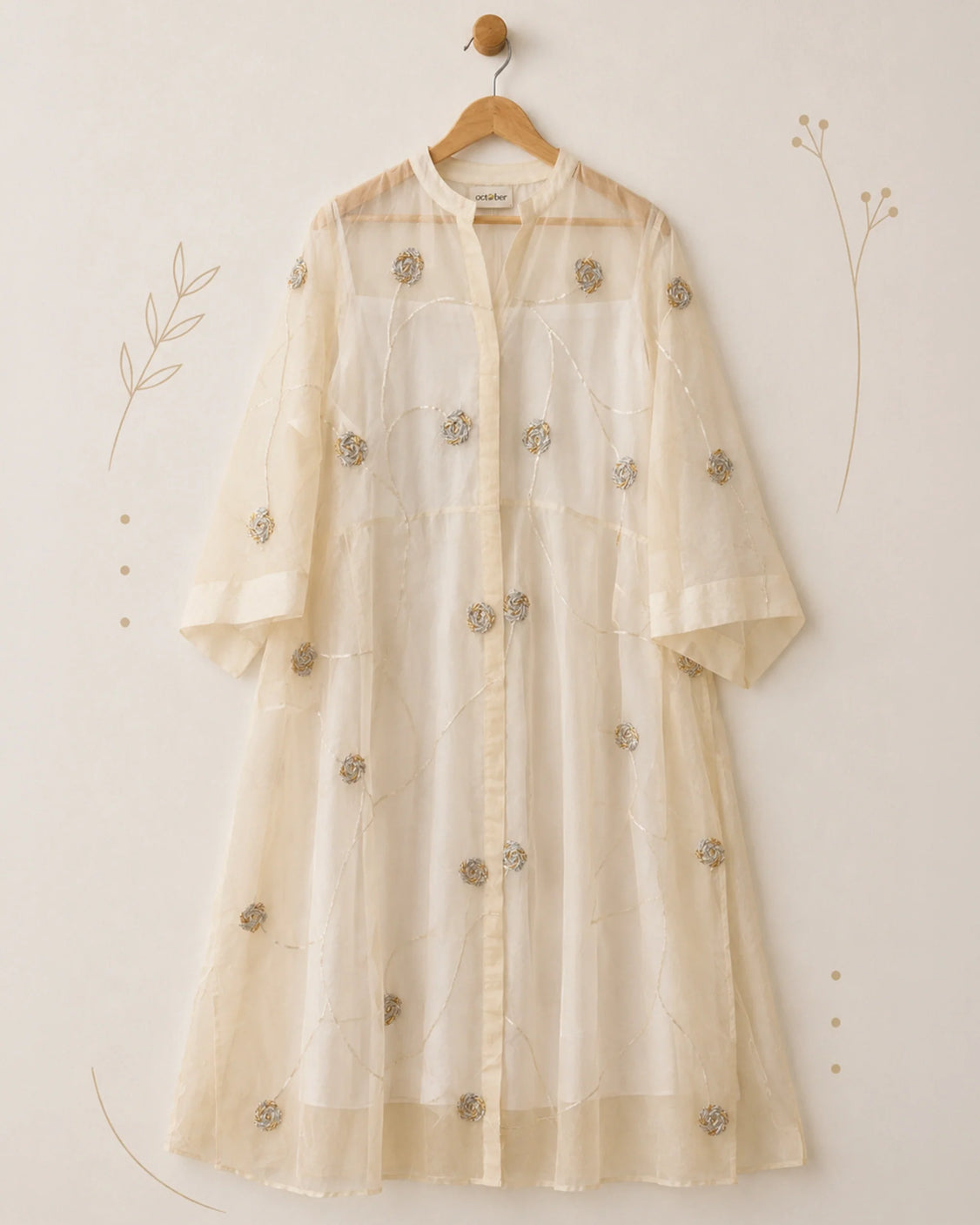 White Organza Dress With Slip
