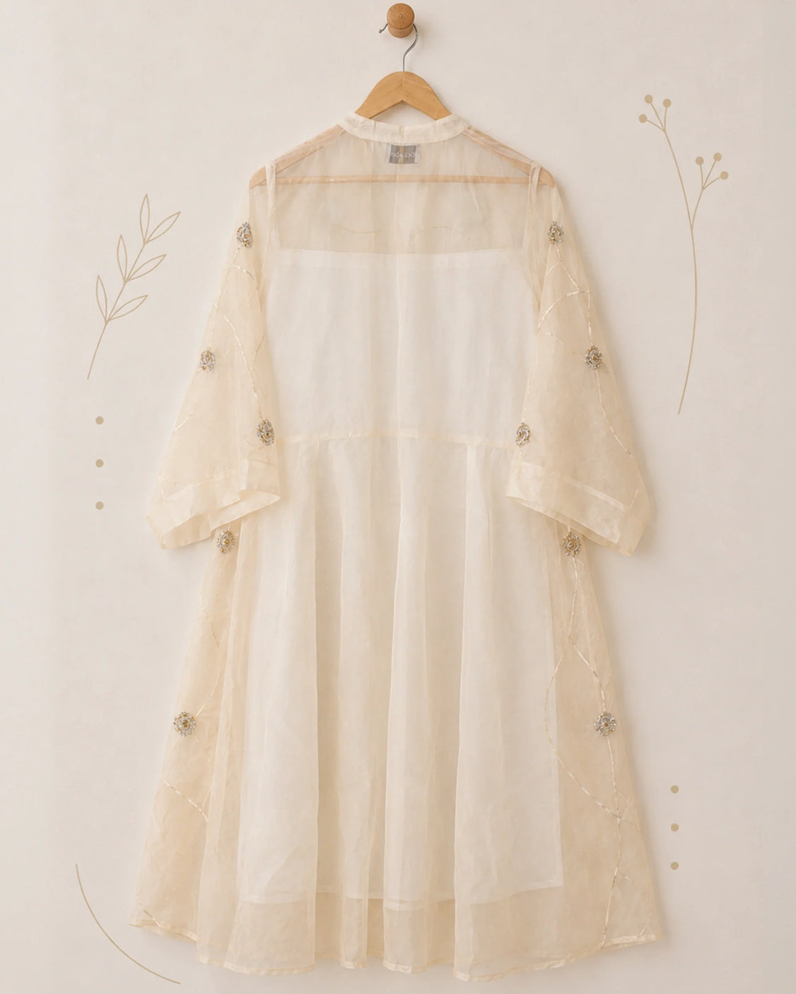 White Organza Dress With Slip