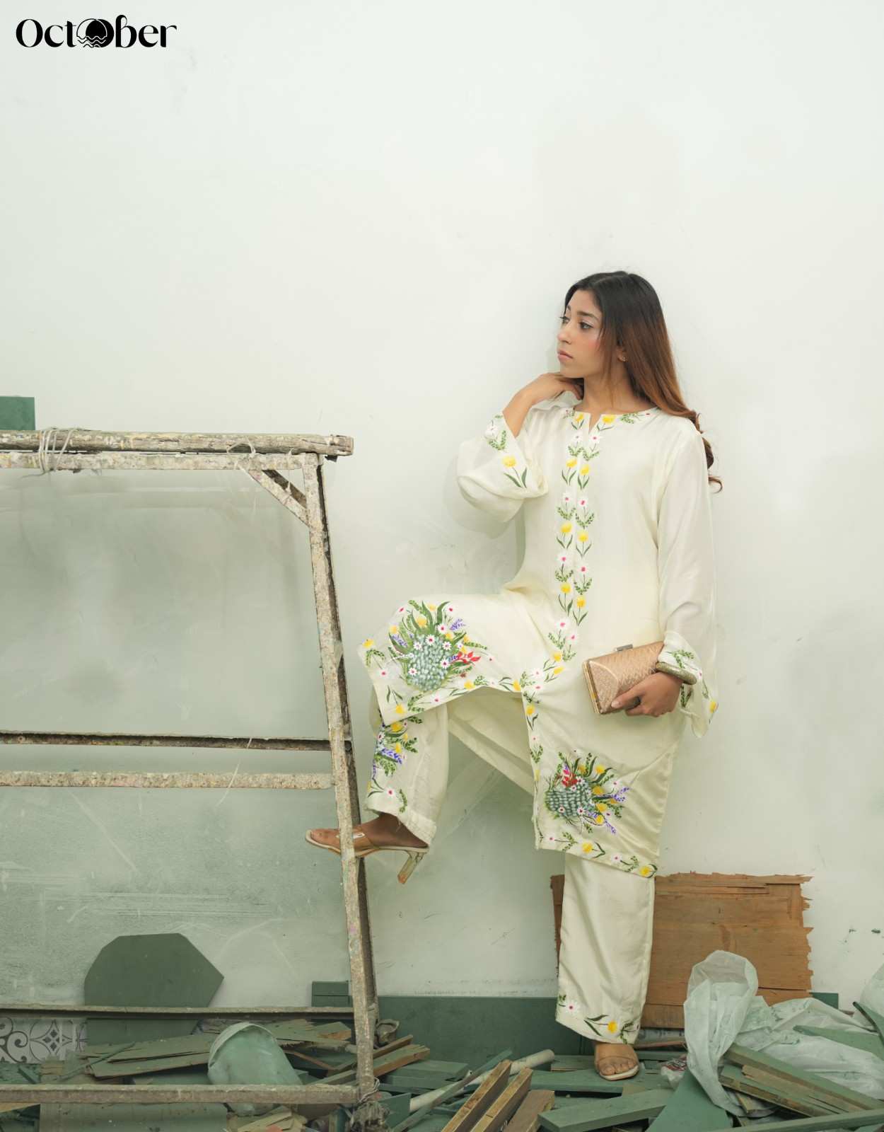 Cloud Handpainted Silk Co-Ord Set
